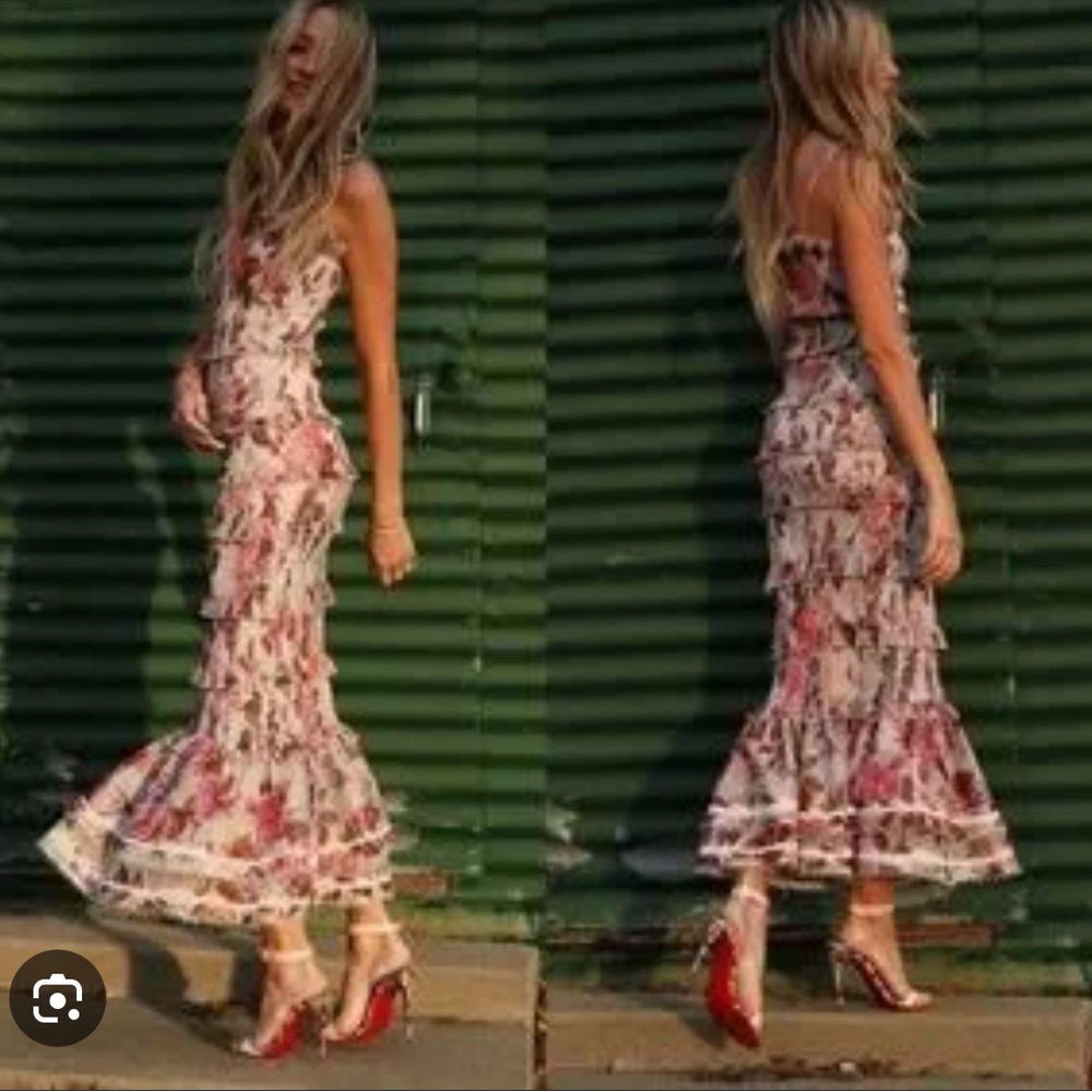 V Chapman geranium rose garden dress